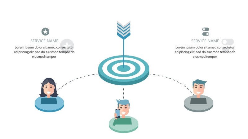 蓝色商务人物PPT图表-4