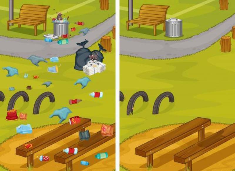 Comparison of Dirty and Clean Park