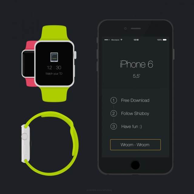 黑色iPhone6 + Apple Watch 黑色iPhone6 + Apple Watch