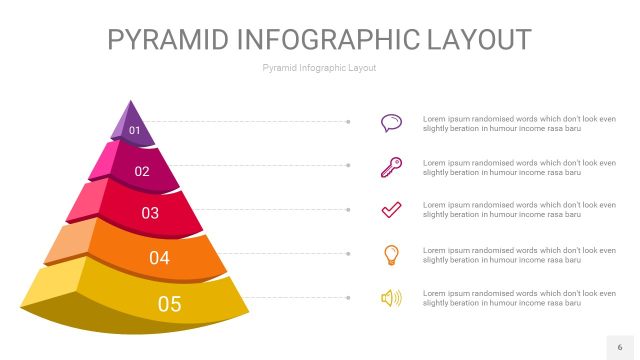 红黄色3D金字塔PPT信息图表6 红黄色3D金字塔PPT信息图表6