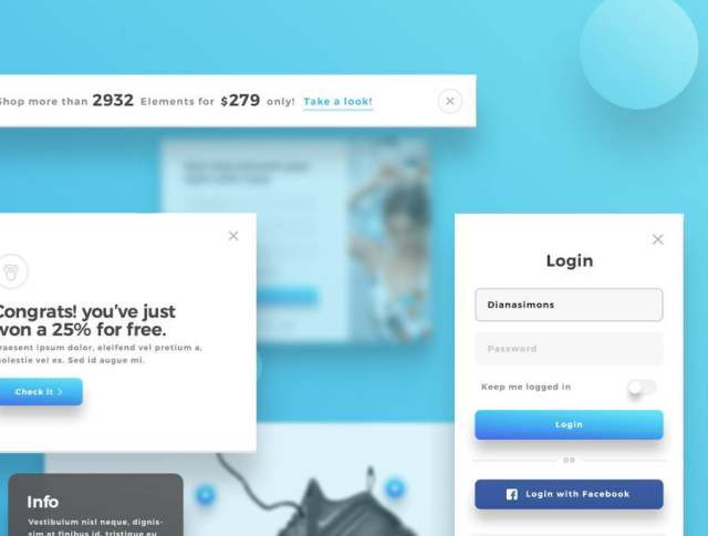 用于Sketch和Photoshop的电子商务Web工具和元素UI工具包。,Sierra Web UI Kit 用于Sketch和Photoshop的电子商务Web工具和元素UI工具包。,Sierra Web UI Kit