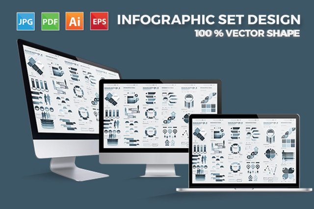 矢量信息图表模板颜色可编辑 Infographics Element