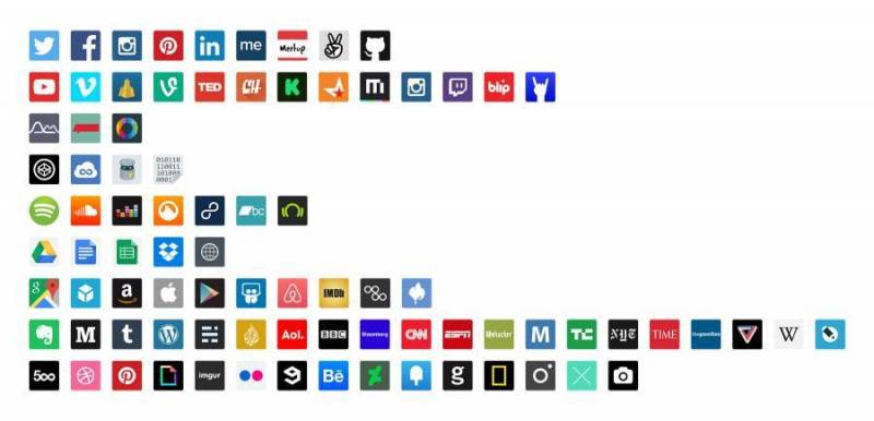 Major Websites Icon Set