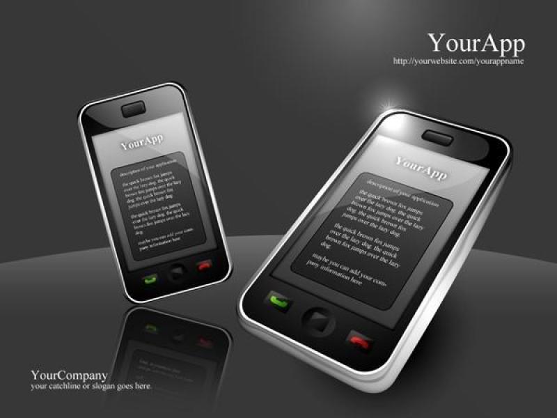 {华丽手机分层}PSD素材