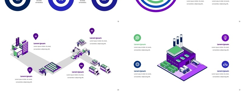 齿轮制造信息图表PPT模板Manufacture Infographic