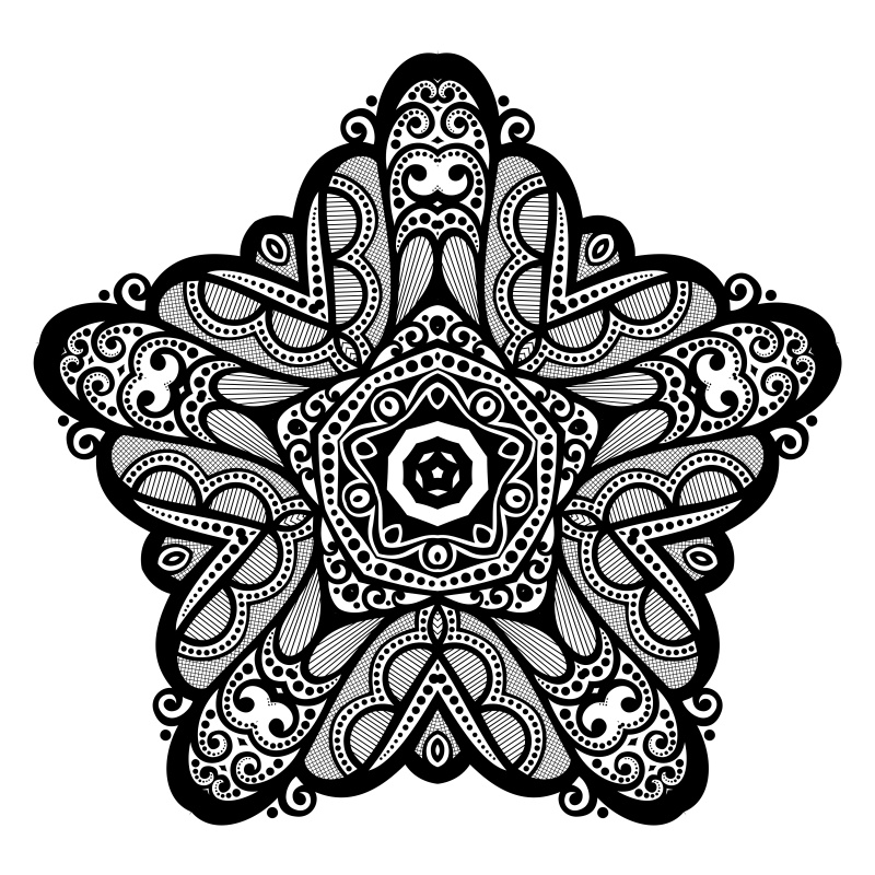 圆形和星形装饰图案21