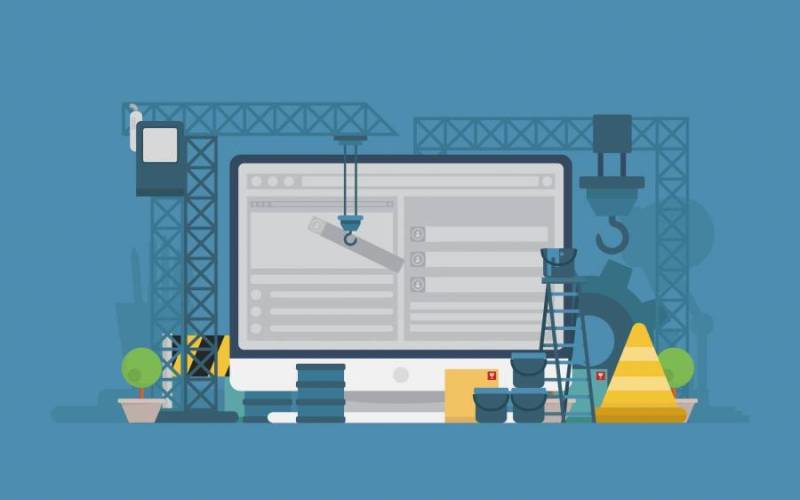 网站建设中的插图