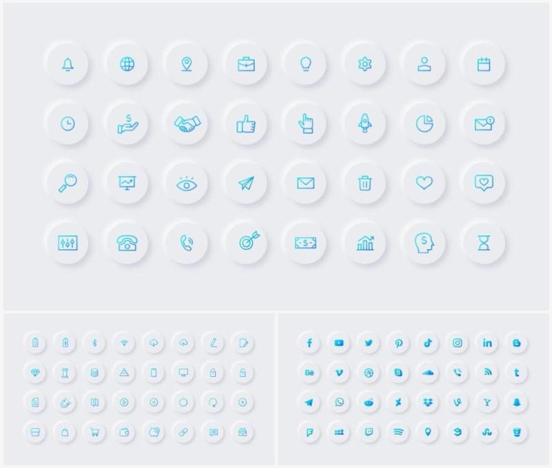 简洁图标PPT素材元素Icons