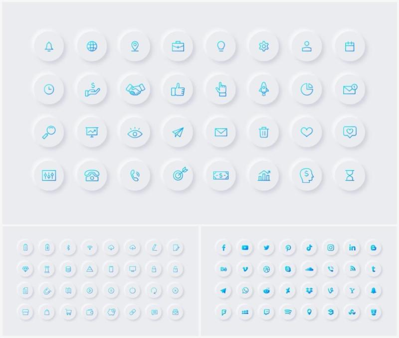 简洁图标PPT素材元素Icons