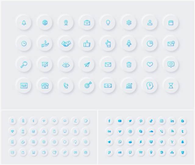 简洁图标PPT素材元素Icons