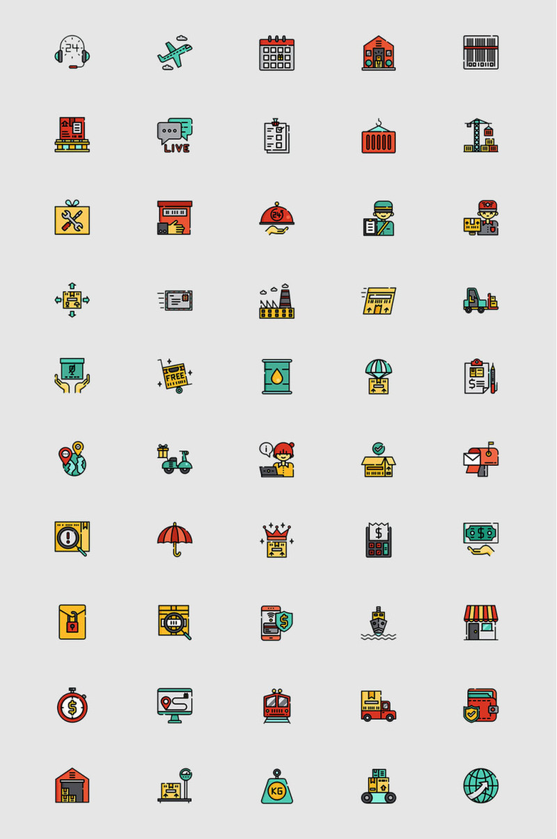 物流配送图标素材