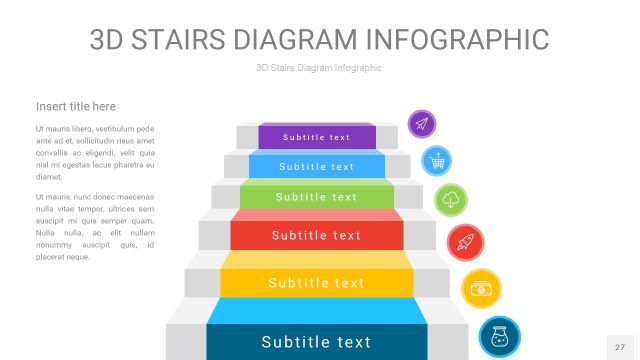 多彩3D阶梯PPT图表27