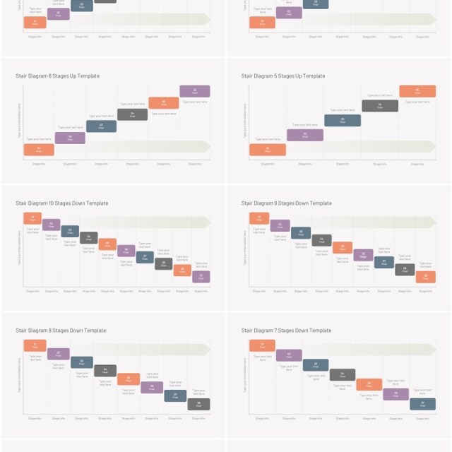 阶梯楼梯关系图PPT模板素材Stairs Diagrams Templates