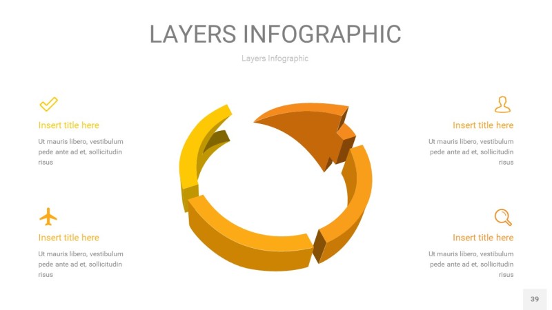 黄色3D分层PPT信息图39