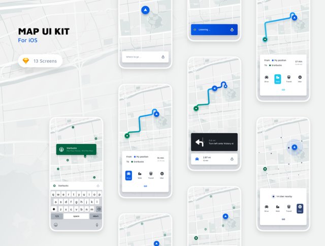 适用于iOS和Auto。的Map UI Kit，Map UI Kit