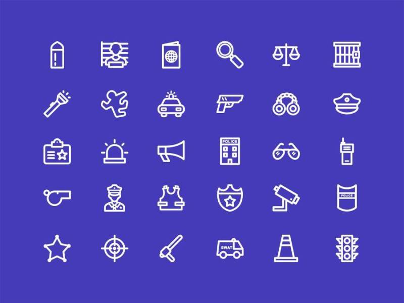 警察图标集