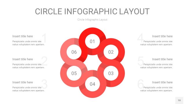 红色圆形PPT信息图10
