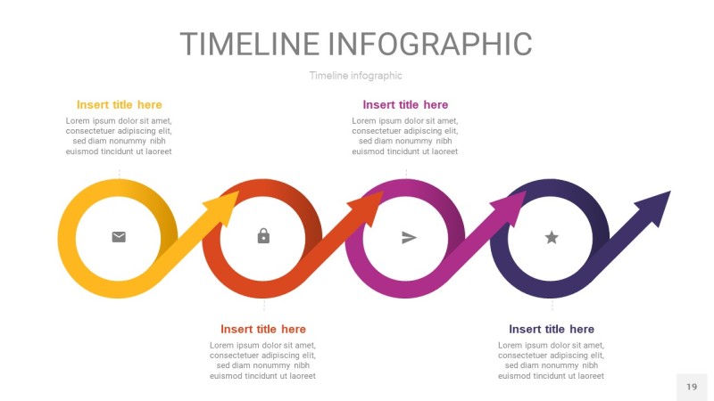 多彩时间轴PPT信息图19