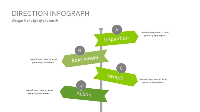 绿色并列关系PPT图表-4