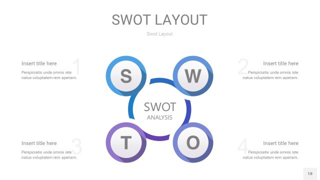 紫蓝色SWOT图表PPT18