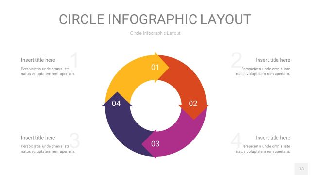 彩色圆形PPT信息图13