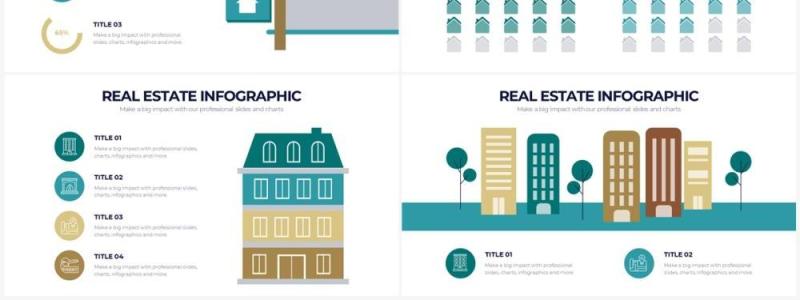黄绿色创意房地产PPT信息图形素材Real Estate Powerpoint Infographics