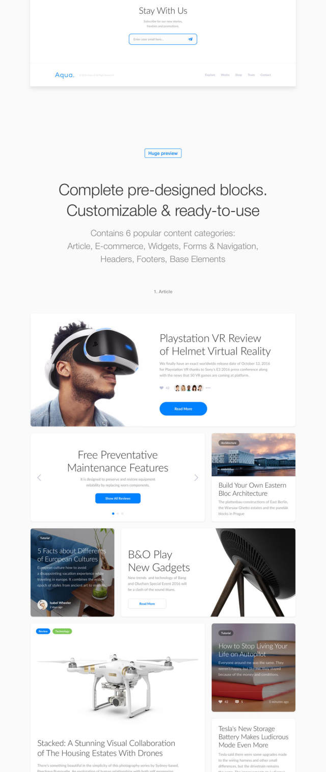 适用于Photoshop和Sketch的Aqua Web UI工具包,Aqua 适用于Photoshop和Sketch的Aqua Web UI工具包,Aqua