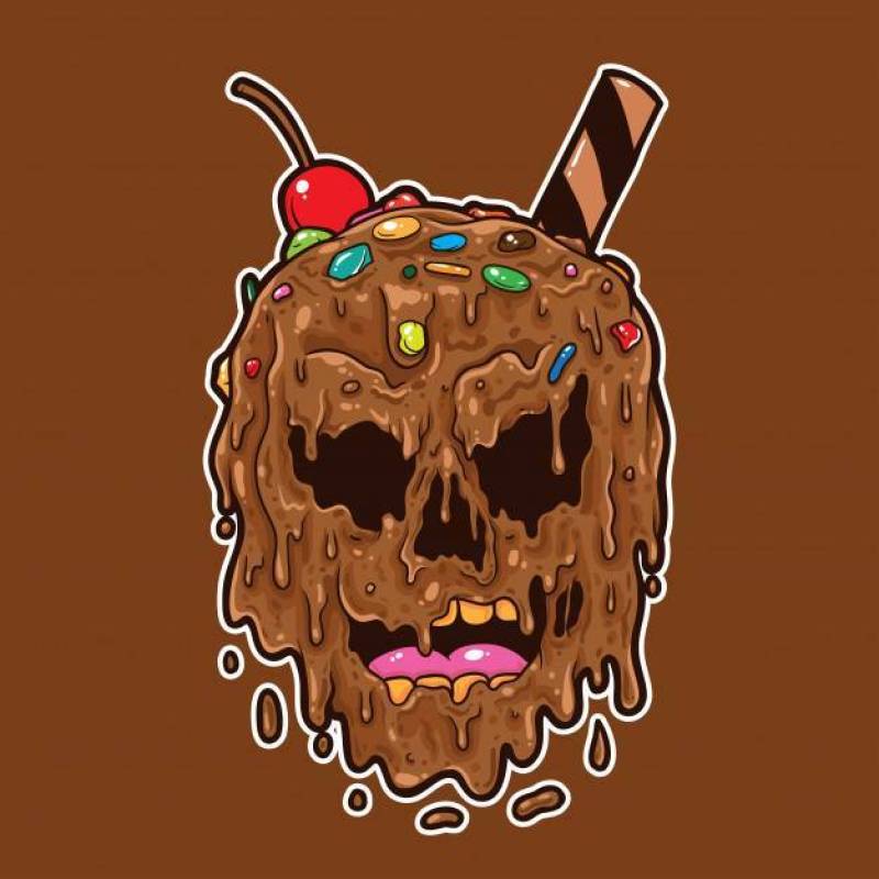 冰淇淋头骨融化