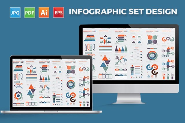 平面宣传信息图表设计元素 infographics design