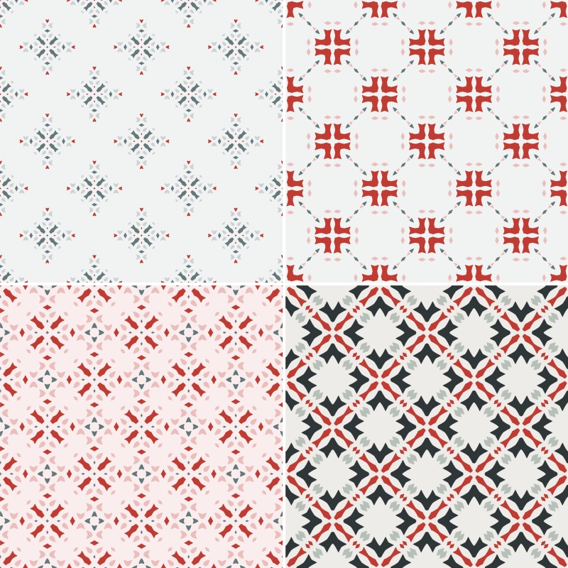 优雅的几何无缝图案集合02