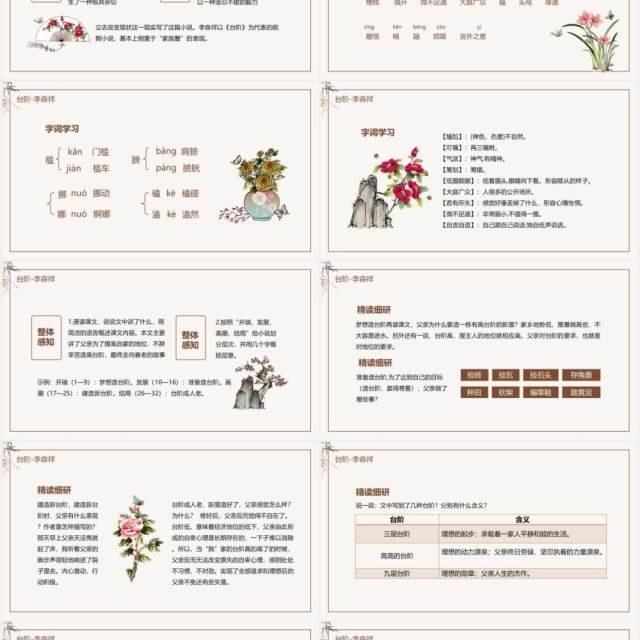 人教版语文七年级下册台阶动态课件PPT模板 人教版语文七年级下册台阶动态课件PPT模板