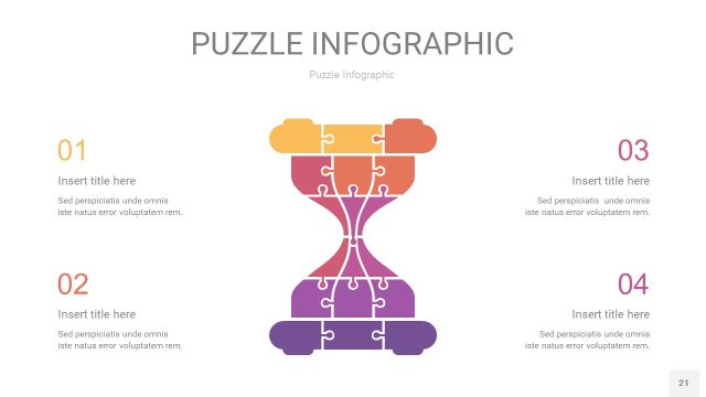 黄紫色拼图PPT图表21