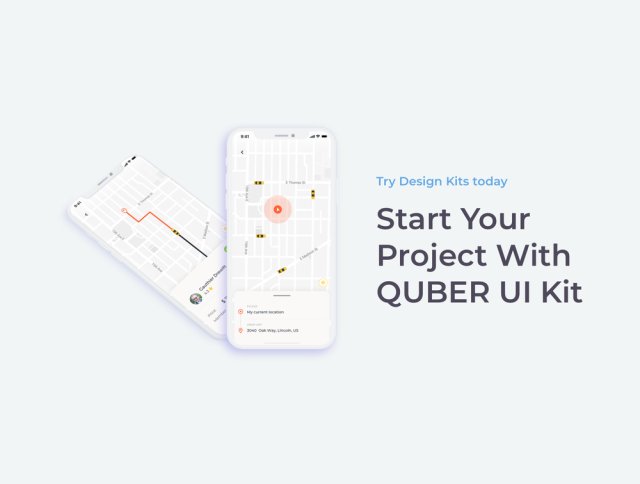 Kuber Taxi Driver UI套件采用Sketch，XD和Figma，KUBER Taxi App UI UX Kit设计