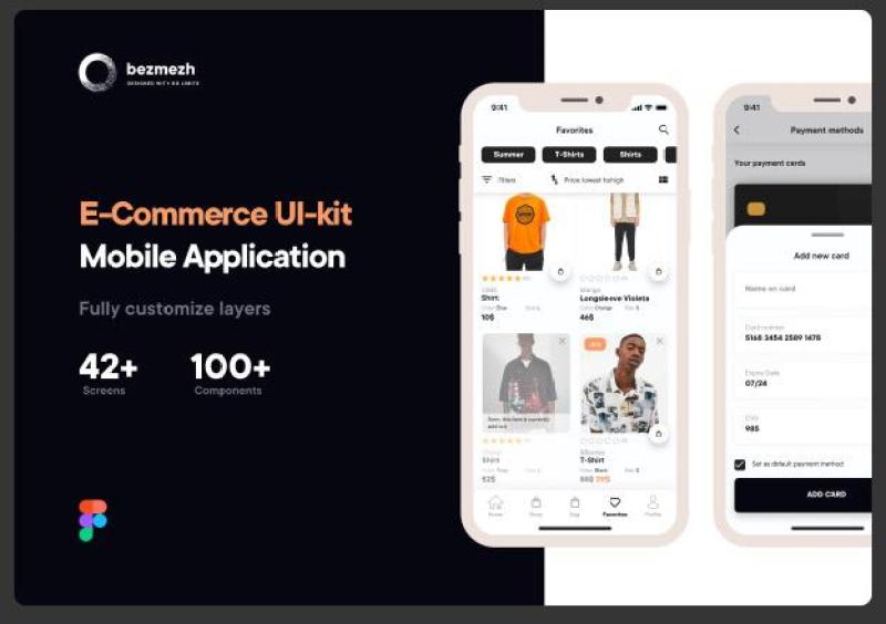 电子商务用户界面工具包移动应用程序E-Commerce UI-kit Mobile Application