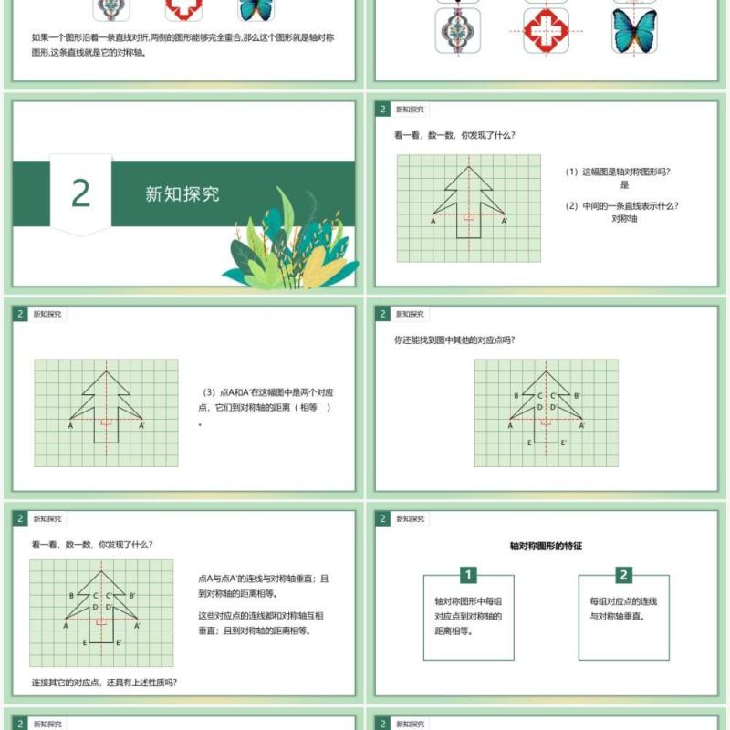 部编版四年级数学下册轴对称课件PPT模板