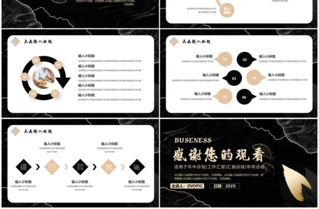 黑色简约风企业年中工作总结汇报PPT模板 黑色简约风企业年中工作总结汇报PPT模板