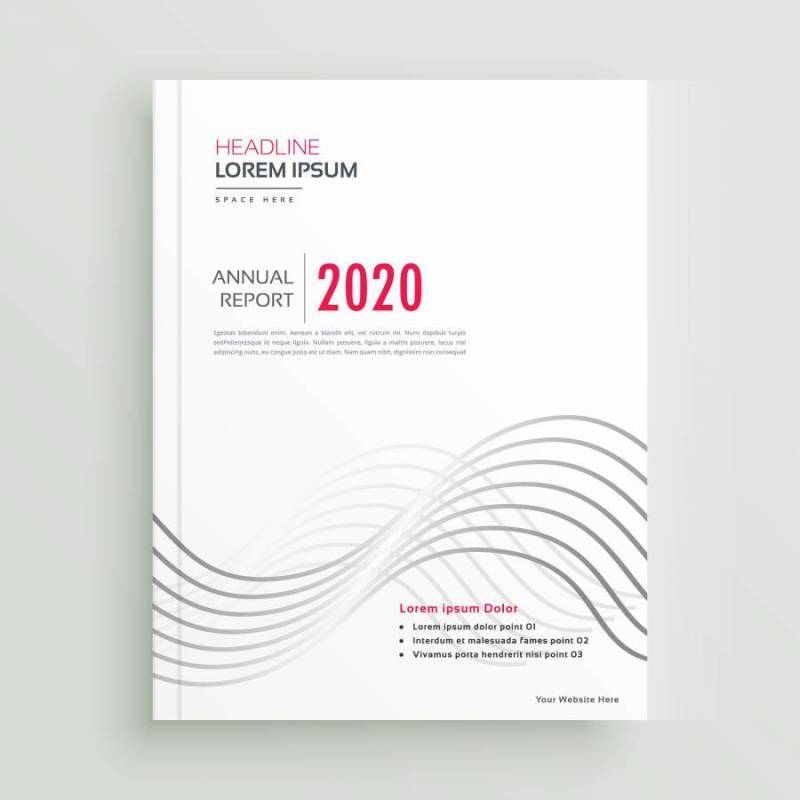 现代清洁最小风格的小册子或封面设计