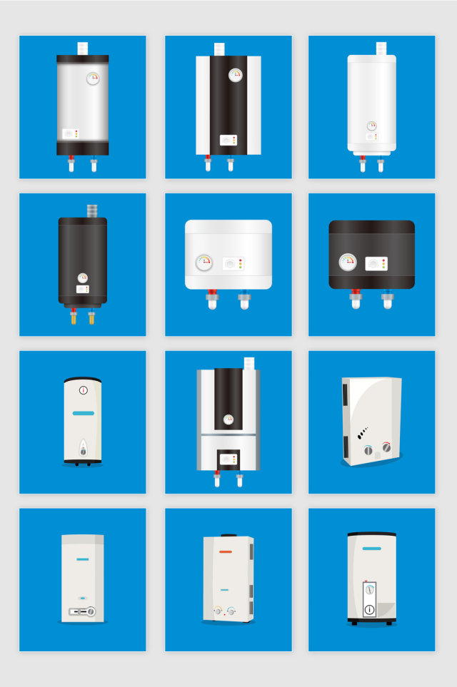 矢量电热水器素材