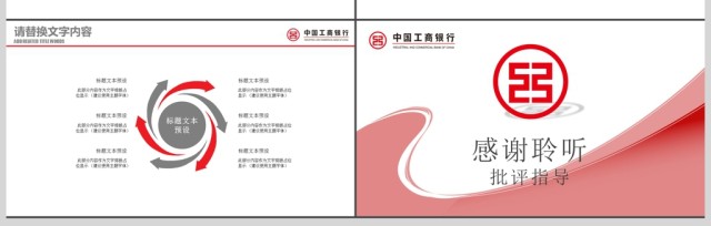 中国工商银行工作总结报告PPT