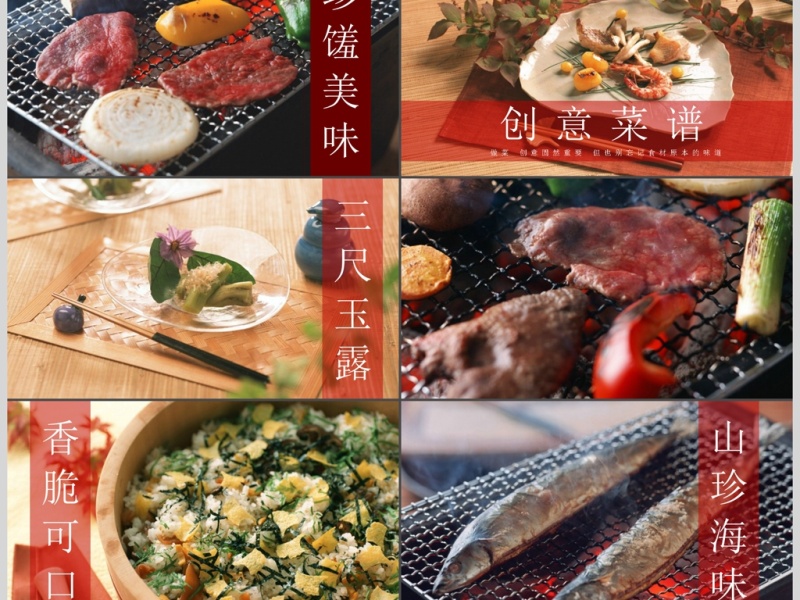 高端动态深夜食堂食物美食摄影相册展示产品