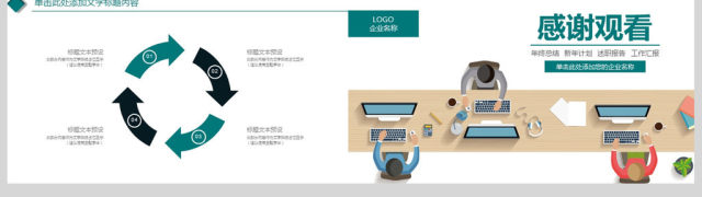 2018年终总结工作汇报计划PPT模板