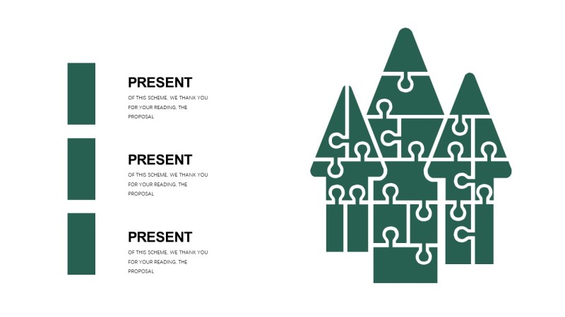 墨绿色创意设计PPT图表-31