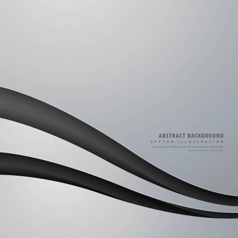 与波浪黑线的典雅的灰色背景