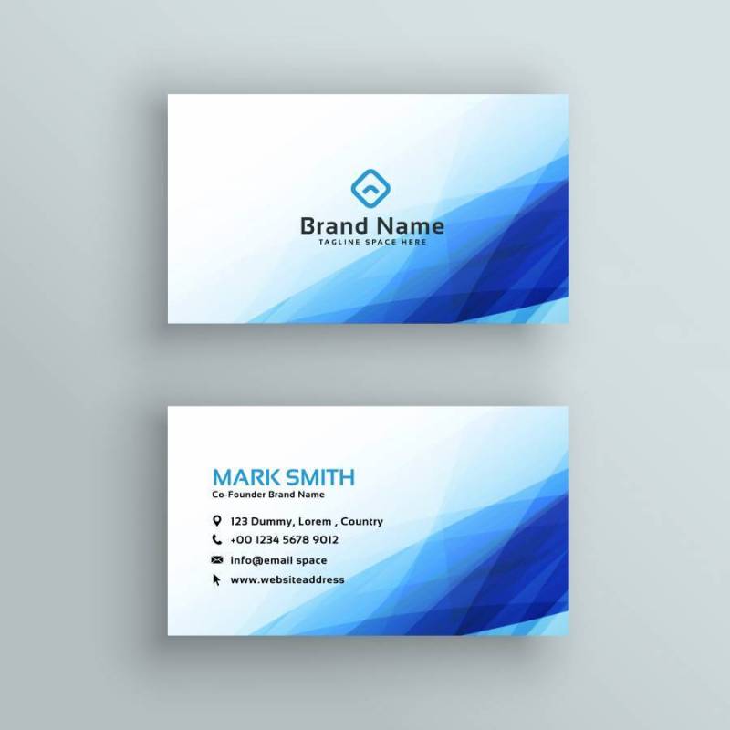 创意蓝色名片矢量