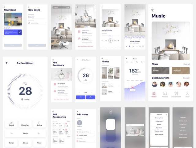 60+ Screen UI Kit智能家居移动应用程序,包括Sketch,Photoshop,Adobe XD,Cahome UI Kit 60+ Screen UI Kit智能家居移动应用程序,包括Sketch,Photoshop,Adobe XD,Cahome UI Kit