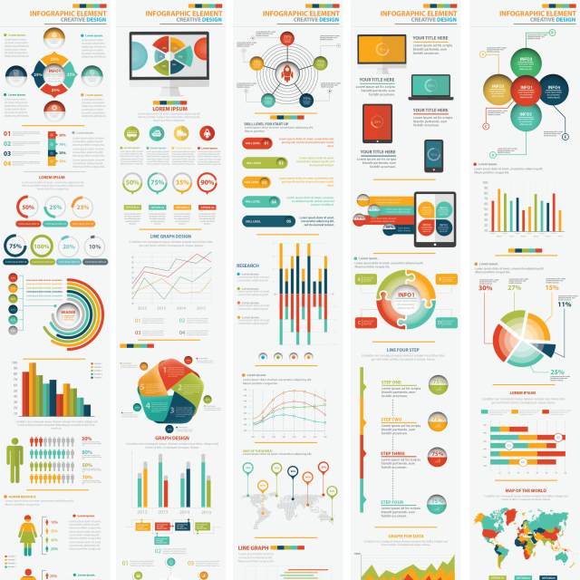 大信息图形元素设计Big Infographic Elements Design 大信息图形元素设计Big Infographic Elements Design