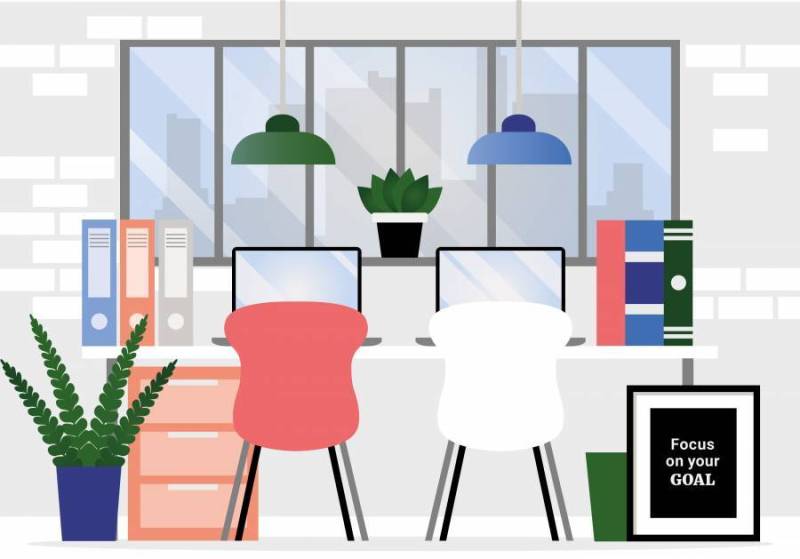 矢量设计师房间插图