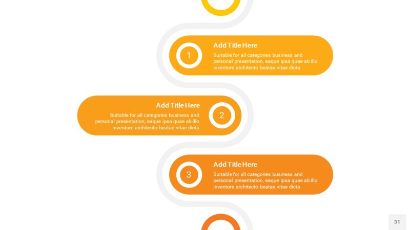 黄色时间轴PPT信息图31