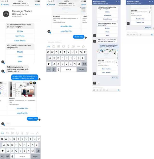 Facebook 聊天应用界面 Facebook 聊天应用界面