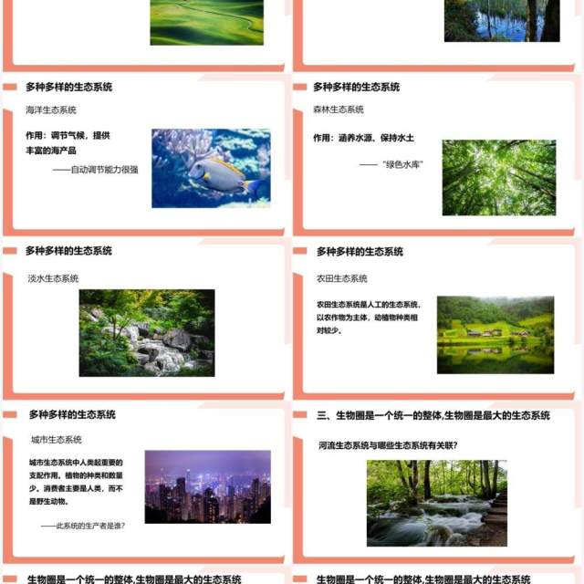 部编版七年级生物上册生物圈是最大的生态系统课件PPT模板 部编版七年级生物上册生物圈是最大的生态系统课件PPT模板